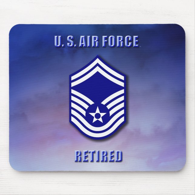 Senior Master Sergeant USAF Mouse Mat (Front)
