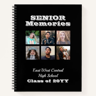 Senior Memories Class Photo Collage Notebook
