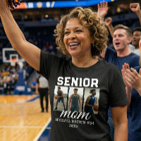 Senior Mom Basketball Photo Collage Custom Name