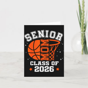 Senior mom class of 2026 basketball graduation  card