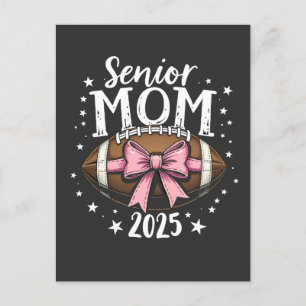 Senior Mum 2025 Class of Graduation Football  Invitation Postcard