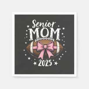 Senior Mum 2025 Class of Graduation Football Napkin