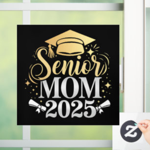 Senior Mum 2025 Graduation Family Son Daughter Window Cling