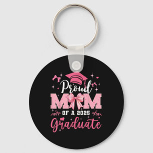 Senior Mum 2025 Graduation Proud Mum Coquette Bow Key Ring
