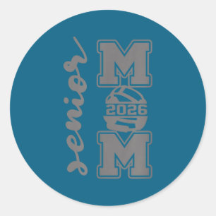 Senior mum 2026 wrestling athlete proud parent classic round sticker