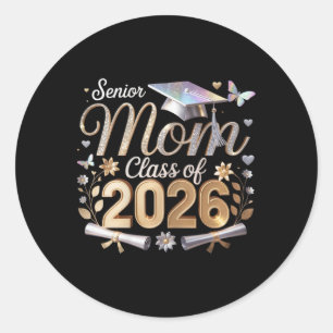 Senior Mum Cl Of 2026 Classic Round Sticker