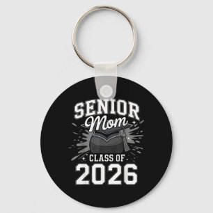 Senior Mum Cl Of 2026 Coquette Bow Hockey Key Ring