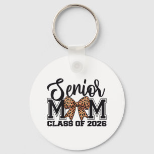 Senior Mum Cl Of 2026 Graduation Leopard Coquette Key Ring