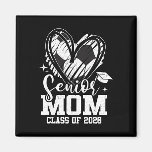 Senior Mum Cl Of 2026 Soccer Graduation Heart Magnet