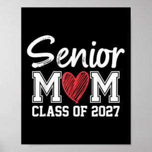 Senior Mum Cl Of 2027 Graduation Proud Mum Of Grad Poster