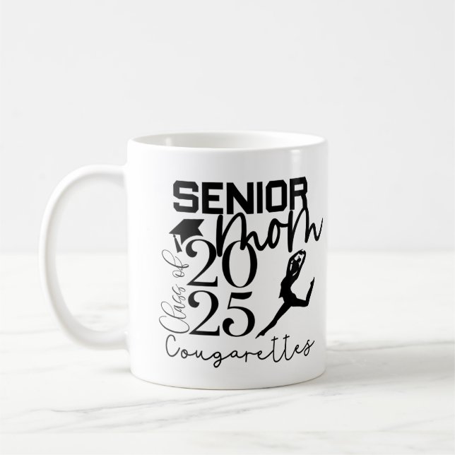 Senior Mum Class of 2025 Cougarettes Mug (Left)