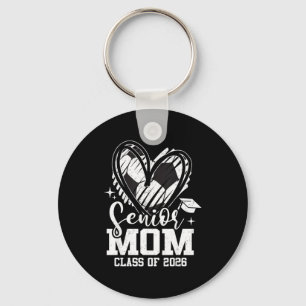Senior mum class of 2026 soccer graduation heart key ring
