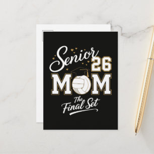 Senior Mum Class of 2026 Volleyball Announcement Postcard