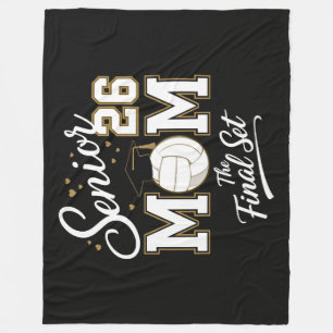 Senior Mum Class of 2026 Volleyball Fleece Blanket