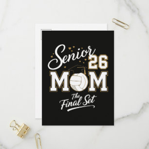 Senior Mum Class of 2026 Volleyball Invitation Postcard