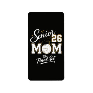 Senior Mum Class of 2026 Volleyball Label