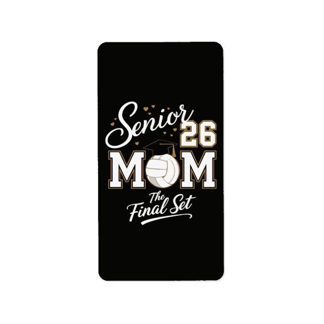 Senior Mum Class of 2026 Volleyball Label (Front)