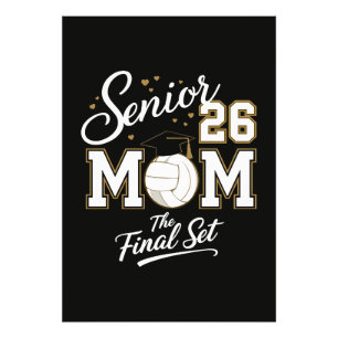 Senior Mum Class of 2026 Volleyball Photo Print