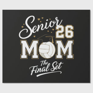 Senior Mum Class of 2026 Volleyball Wrapping Paper