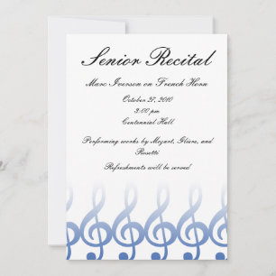 Senior Music Recital Invitation