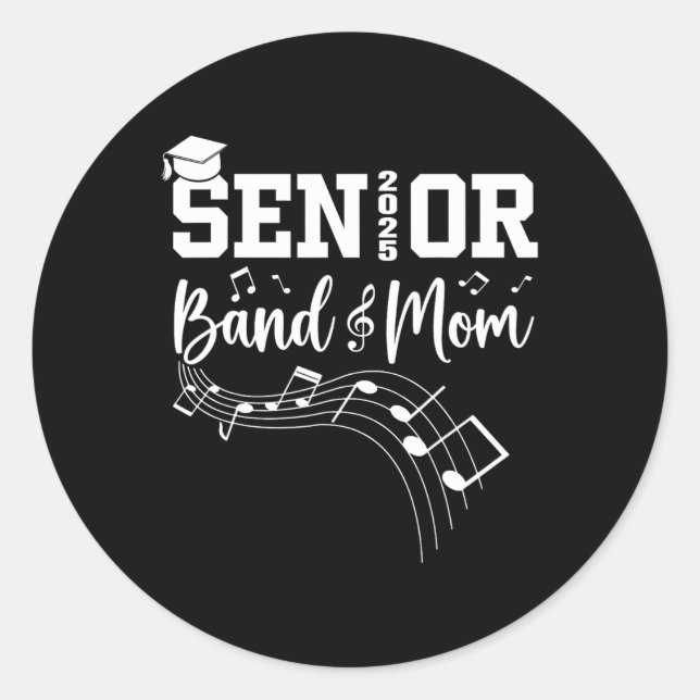 Senior Nd Mum 2025 Marching Nd Mum Of Graduation 2 Classic Round Sticker (Front)