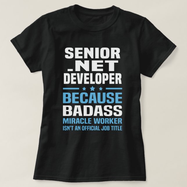 Senior .NET Developer T-Shirt (Design Front)