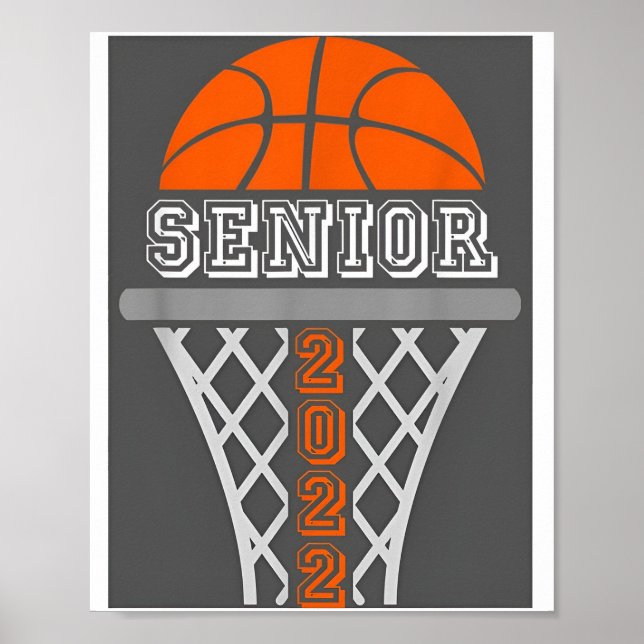 Senior Night Basketball Graduation 2022 Poster (Front)