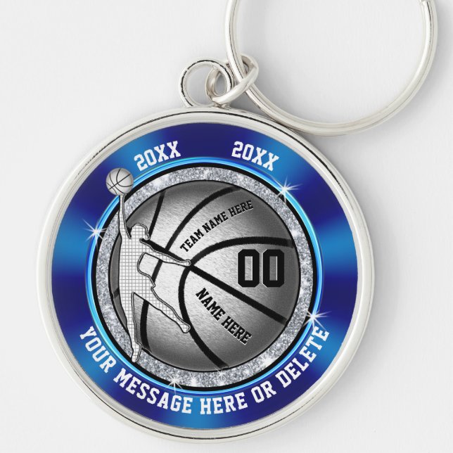 Senior Night Basketball Ideas for Girls Basketball Key Ring (Front)
