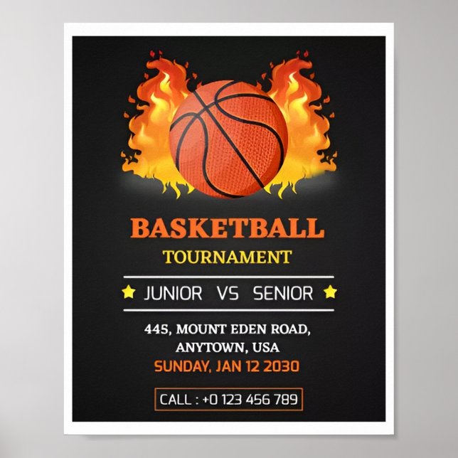 Senior Night Basketball Posters (Front)