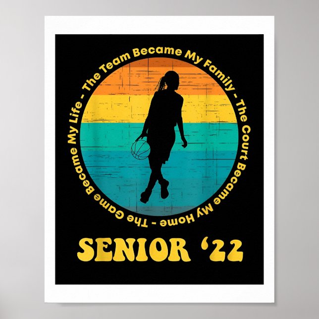 Senior Night Basketball Senior Poster (Front)
