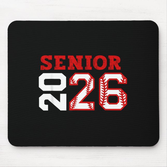 Senior night class of 2026 baseball seniors mouse mat (Front)