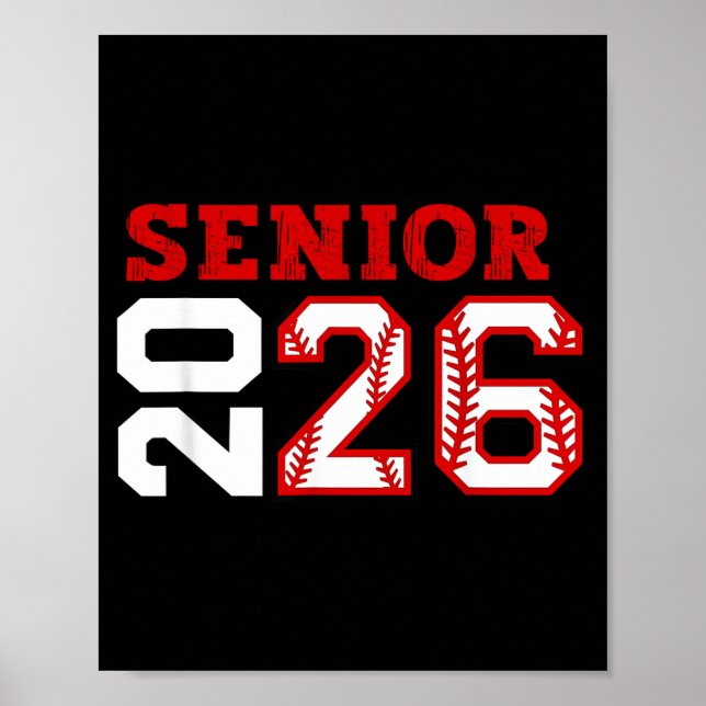 Senior night class of 2026 baseball seniors poster (Front)