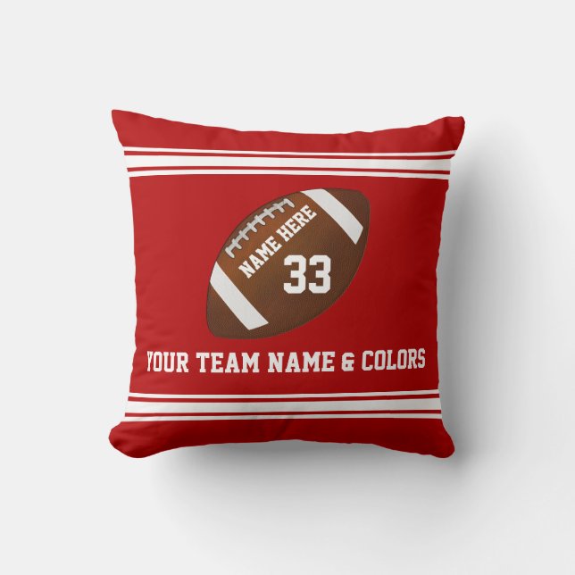 Senior Night Football Gift Ideas Your Text, Cushion (Front)