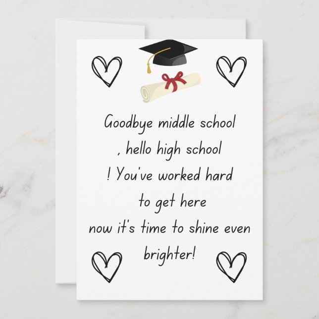 Senior night gifts 8th grade  holiday card (Front)