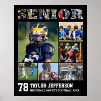 Senior Night Sports Team Player Photo Collage