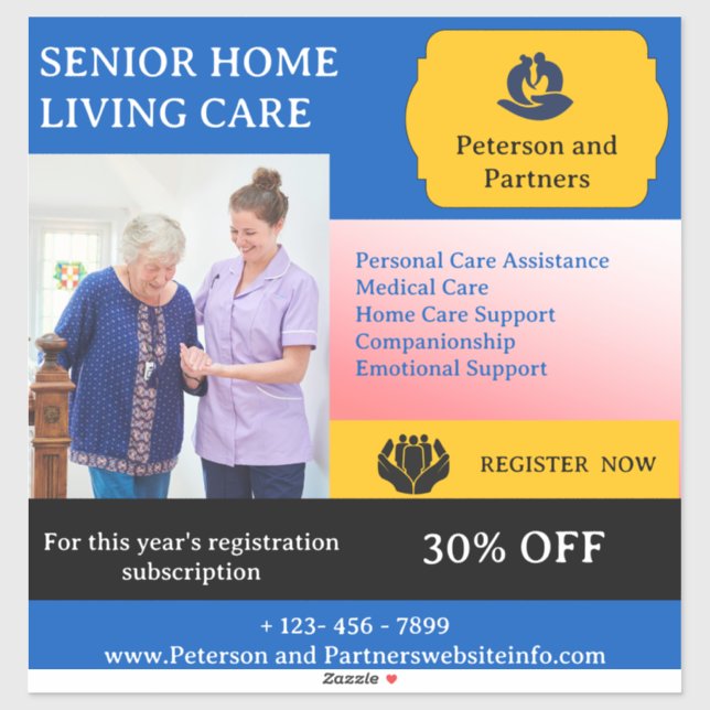 Senior Or Elderly Home Care Services Vinyl (Sheet)