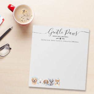 Senior Pet Grooming Salon Dog Grooming Business Notepad