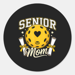 Senior pickle ball mom 2026 funny pickle ball mom classic round sticker