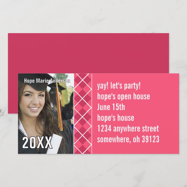 Senior Picture Class of 2026 Graduation Photo Card (Front/Back)