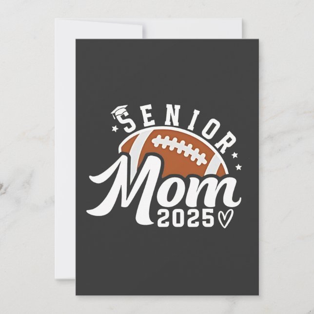Senior Proud Mum 2025 Fantasy Football Graduate  Invitation (Front)