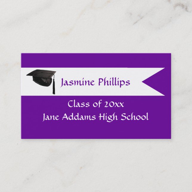 Senior Purple Name Card (Front)