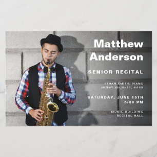 Senior Recital Photo Editable Concert Template   Flyer