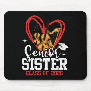 Senior Sister Cl Of 2026 Orchestra Music Graduatio Mouse Mat