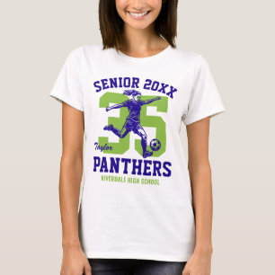 Senior Soccer Girl Player Custom Sports Team T-Shirt