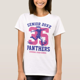 Senior Soccer Girl Player Custom Sports Team T-Shirt