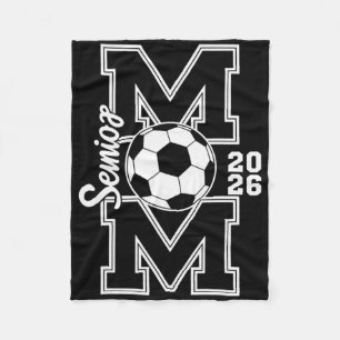 Senior Soccer Mum 2026 Graduation Women Fleece Blanket
