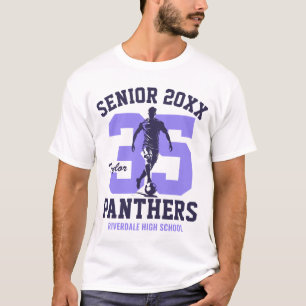 Senior Soccer Player Custom Sports Team Match Day T-Shirt
