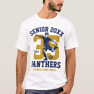 Senior Soccer Player Custom Sports Team Match Day T-Shirt