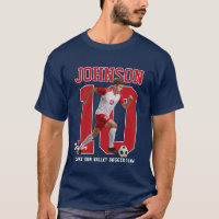 Senior Soccer Player Number Custom Photo Red