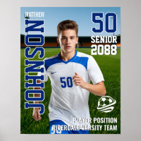 Senior Soccer Player Team Photo Custom Sports